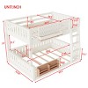 KWPZQEB Bunk Bed for Kids, Solid Wood Bed Frame with Guardrails & Ladder, Pegboard & Bookshelf, No Box Spring Needed - 4 of 4