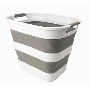 SAMMART 40L (10.5 Gallon) Collapsible Plastic Laundry Basket - 1 of 4