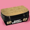 Big Dot of Happiness 60th Birthday Party Paper Food Trays, Disposable Food Boats, Black & Gold, Picnic, BBQ, Double-Sided Paper Meal Holders - 12 Ct - 4 of 4