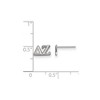 Black Bow Jewelry Sterling Silver Delta Zeta Greek Life Stud Earrings - 2 of 3