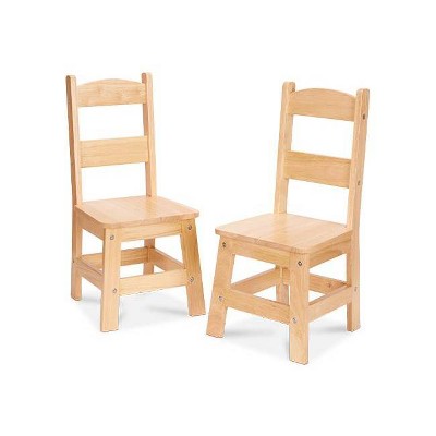 Natural Wood 3-Piece Kids Table and Chair Set