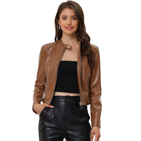 Target womens sale leather jacket