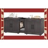 Double Cat Litter Box Enclosure with Litter Mat, Wooden Hidden Cat Washroom Furniture for 2 Cats, Storage Cabinet, 55" L x 17.7" W x 20.6" H - 2 of 4