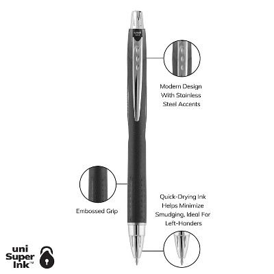 Blue 12 x Uni-Ball Jetstream SX-101 0.5mm Quick Drying Super Ink Rollerball Pen 