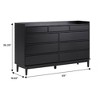 Saracina Home Mid Century Modern Solid Wood 9 Drawer Horizontal Dresser Black - 3 of 4