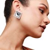 SOHI Women's Crystal Silver Party Stud Earrings - 4 of 4