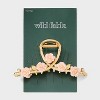Loop with Rose Embellishment Claw Hair Clip - Wild Fable™ Gold - 2 of 3