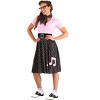 HalloweenCostumes.com  Women Women's 1950s Drive-in DIY Costume Kit, Black/White - 2 of 4