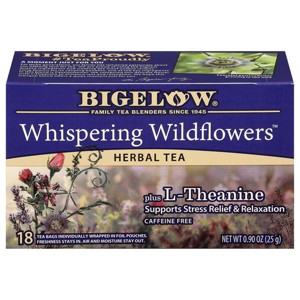 Bigelow Whispering Wildflowers plus L-Theanine Herbal Tea case of 6/18 - 1 of 4