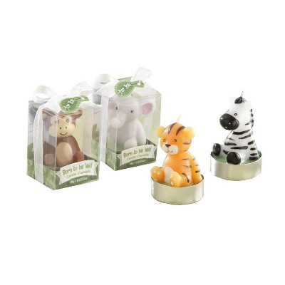 4ct 'Born to be Wild' Animal Candles in Gift Packaging