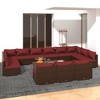vidaXL Garden Lounge Set Brown PE rattan, powder-coated steel Large - 2 of 4