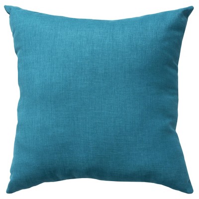 HomeRoots 22" Teal Blue Indoor Outdoor Throw Pillow