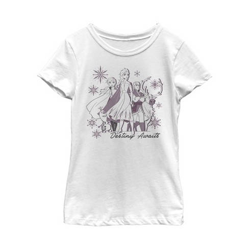 Girl's Frozen 2 Elsa Believe Watercolor T-shirt - White - Small : Target