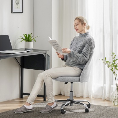 VYNXARIA Armless Adjustable Desk Chair - Stylish Swivel Chair for Home & Office Use