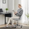 PDTEND Armless Office Desk Chair with Wheels, Adjustable Swivel Task Vanity Chair - 2 of 4