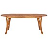 vidaXL Wooden Table Brown Solid Acacia wood Large Dining Table - 2 of 2