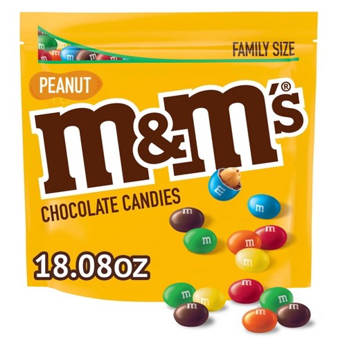 M&M's Chocolate Candies, Dark Chocolate Peanut, Family Size - 19.20 oz