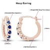 14K Gold Plated Sapphire Hoop Earrings - 2 of 4