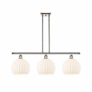 Innovations Lighting White Venetian 3 - Light Island Pendant Light in  Polished Nickel - 1 of 1