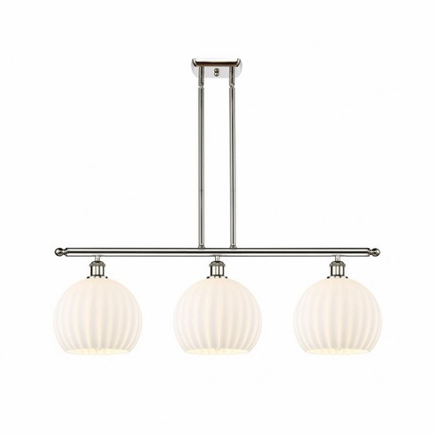 Innovations Lighting White Venetian 3 - Light Island Pendant Light in  Polished Nickel - image 1 of 1