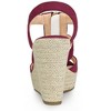 Allegra K Women's Platform Heels Slingback Zipper Wedge Sandals - 3 of 4