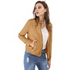INSPIRE CHIC Women's Stand Collar Zip Up Biker Lightweight Moto Jacket - 3 of 4