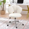 NicBex 16-19" 360° Swivel Accent Chair with Wheels&Elegant Back,Versatile Teddy Vanity Chair Computer Chair for Living Room,Office,Vanity&Study - 2 of 4