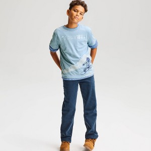 Boys' Short Sleeve 100% Cotton 'Cool Vibes' Snowboard Classic Fit