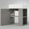 21.6" Floating Bathroom Vanity with Right Side Open Shelves, Wall-Mounted Cabinet with Ceramic Sink, Soft-Close Door - 2 of 4