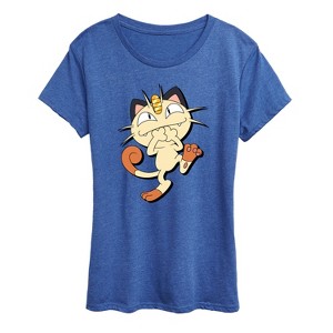Women's - Pokémon - Meowth Shadow Short Sleeve Graphic T-Shirt - 1 of 4