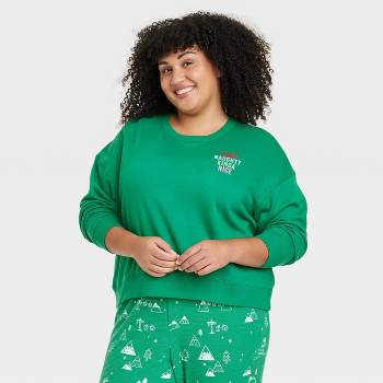 Women's Kinda Naughty Kinda Nice Matching Family Sweatshirt - Wondershop™ Green