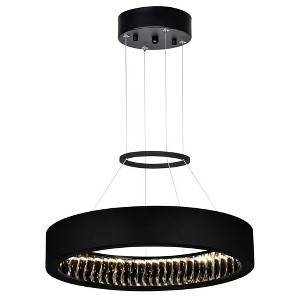 CWI Lighting,Rosalina LED Chandelier With Matte Black Finish - 1 of 4