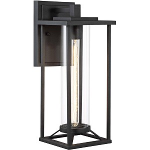 Minka Lavery Modern Outdoor Wall Light Fixture Black 17 1/4" Clear Glass for Post Exterior Barn Deck House Porch Yard Patio - 1 of 2