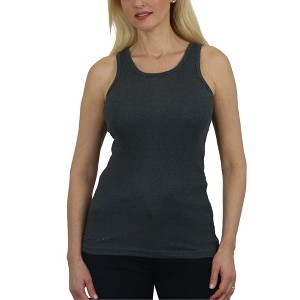 Galaxy By Harvic Women's Loose Fit Ribbed Tank Top - 1 of 3