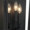 Minka Lavery Industrial Outdoor Wall Light Fixture Sand Coal 3-Light 16 3/4" Clear Glass Shade for Post Exterior Porch Yard Patio - 3 of 4