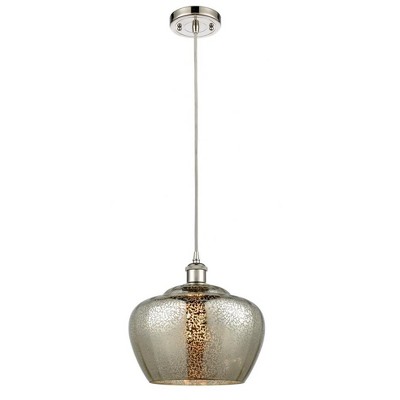 Fenton - 1 Light Cord Hung Mini Pendant In Industrial Style-11 Inches Tall and 11 Inches Wide
