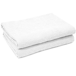 Espalma Portofino 2 Piece 40"x70" Bath Sheet 100% Cotton Floral Jacquard Design - 1 of 3