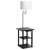 57" Modern 2-Tier End Table Floor Lamp Combination with 2 USB Charging Ports and Power Outlet - Simple Designs - 2 of 4