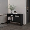 GlasFlength Decorative Storage Cabinets Modern Open Shelf Console Table Simple Design for Living Room Entryway, Black, 47.2"*14"*31.8" - 2 of 4