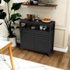 GlasFlength Decorative Storage Cabinets, Stylish and Functional Storage for Every Room, Bedroom, Living Room, Kitchen, Black,31.7”*14”*31.9" - 3 of 4
