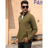 Coolmee Mens Quarter Zip Pullover Sweatshirts with Zipper Pockets Long Sleeve Golf Shirt Winter Athletic Sweater Lightweight - 3 of 4