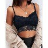 Avidlove Lace Bralettes for Women Padded Bralette Camisole Racerback Crop Top Floral Lace Bralettes V Neck - 4 of 4