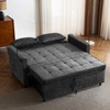 KWPZQEB 3 in 1 Sofa Bed, 56 Inch Convertible Pull Out Couch, Loveseat Sleeper Sofa with USB Ports & Phone Holder, Sofa Couches for Living Room - 4 of 4