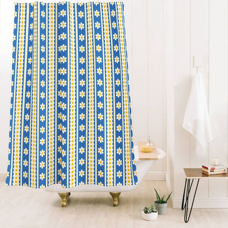 Jenean Morrison Feedsack Stripe Blue Shower Curtain Blue - Deny Designs, 3 of 4