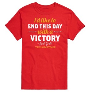 Men's - Yellowstone - I'd Like To End This Day With A Victory Short Sleeve Graphic T-Shirt - 1 of 4