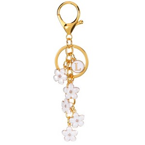 Unique Bargains  Metal Small Beautiful Personalized Flower Keychain for Handbag Purse - 1 of 4