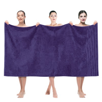 Oversized Purple Turkish Cotton Jumbo Bath Sheet
