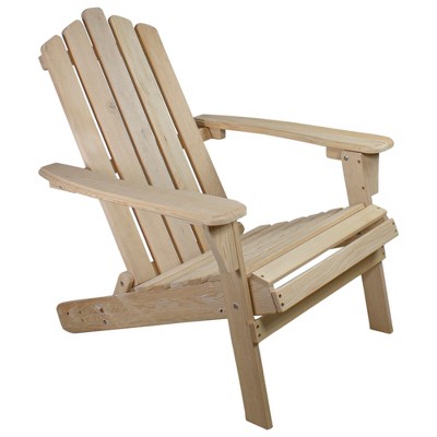 Northlight 36" Natural Brown Classic Folding Wooden Adirondack Chair