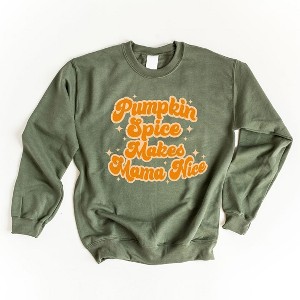 Simply Sage Market Women's Graphic Sweatshirt Pumpkin Spice Makes Mama Nice - 1 of 4