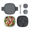 Bentgo  7.6c Glass Salad Container Dark Gray - 4 of 4
